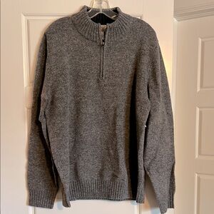 NWOT- L.L. Bean Gray Men's Sweater- 100% wool